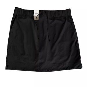 J. Jill Fit Womens XL On The Go Black Drawstring Waist Skort Skirt NWT